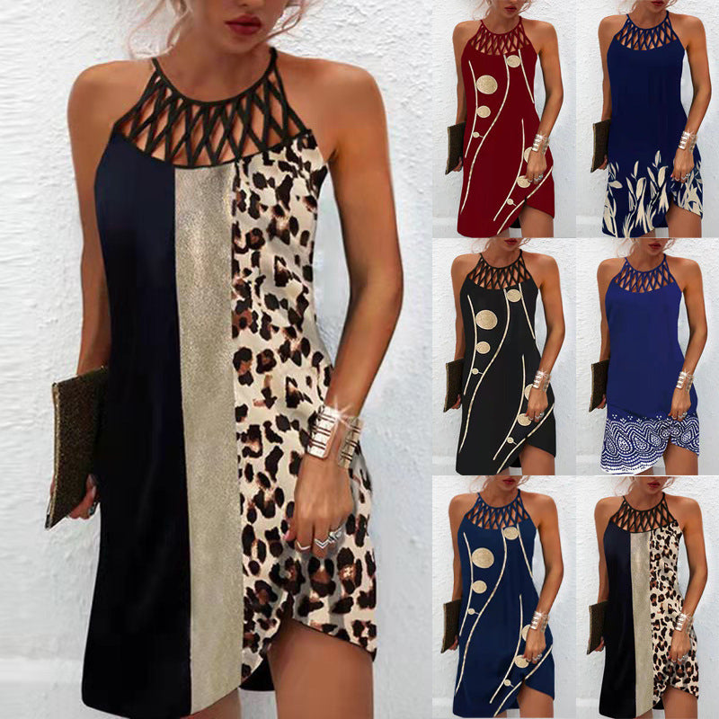 Robe d’Été Femme – Imprimé Tendance et Dos Nu