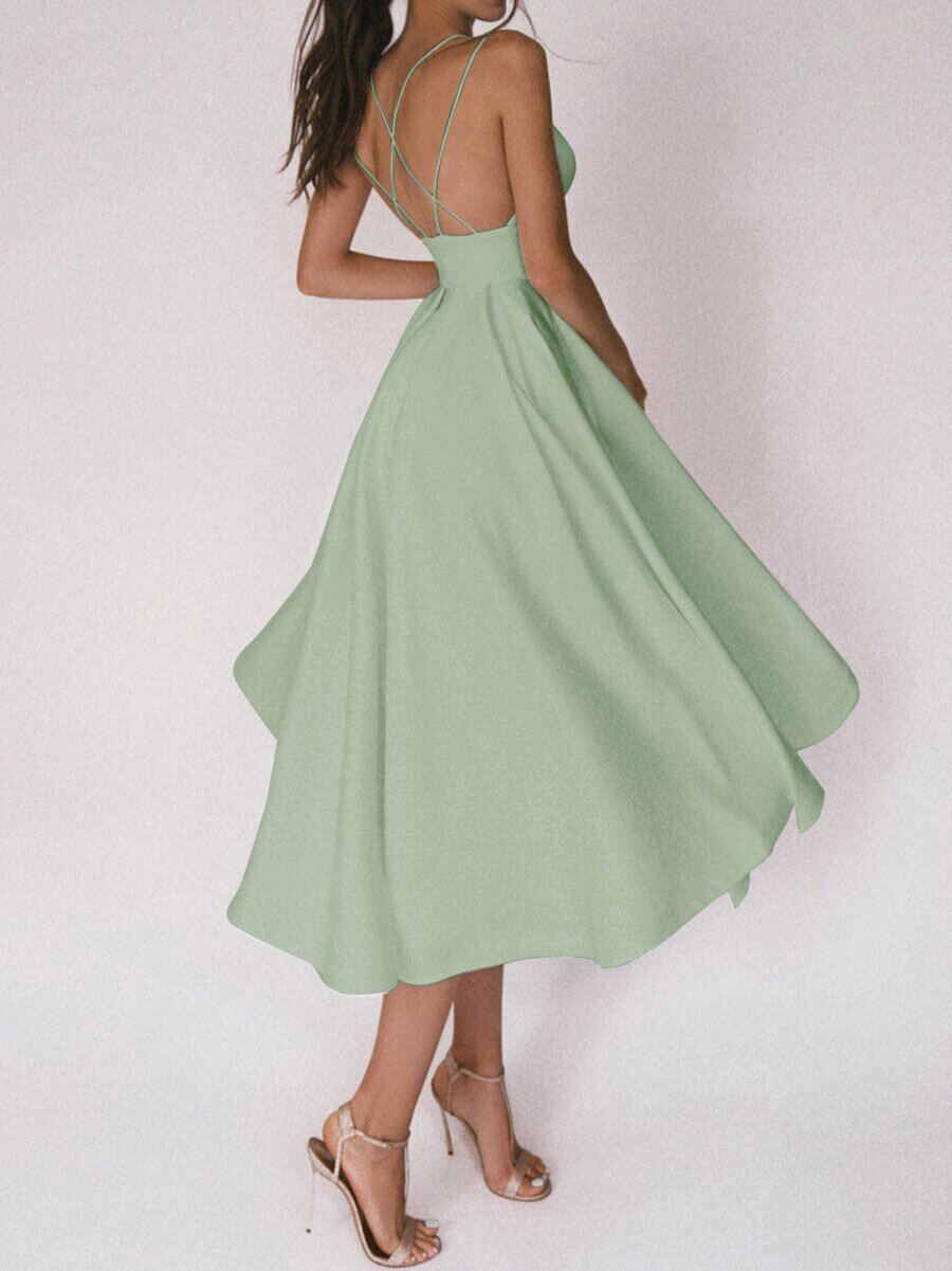 Robe "Charme Croisé" - Col V & Dos Nu