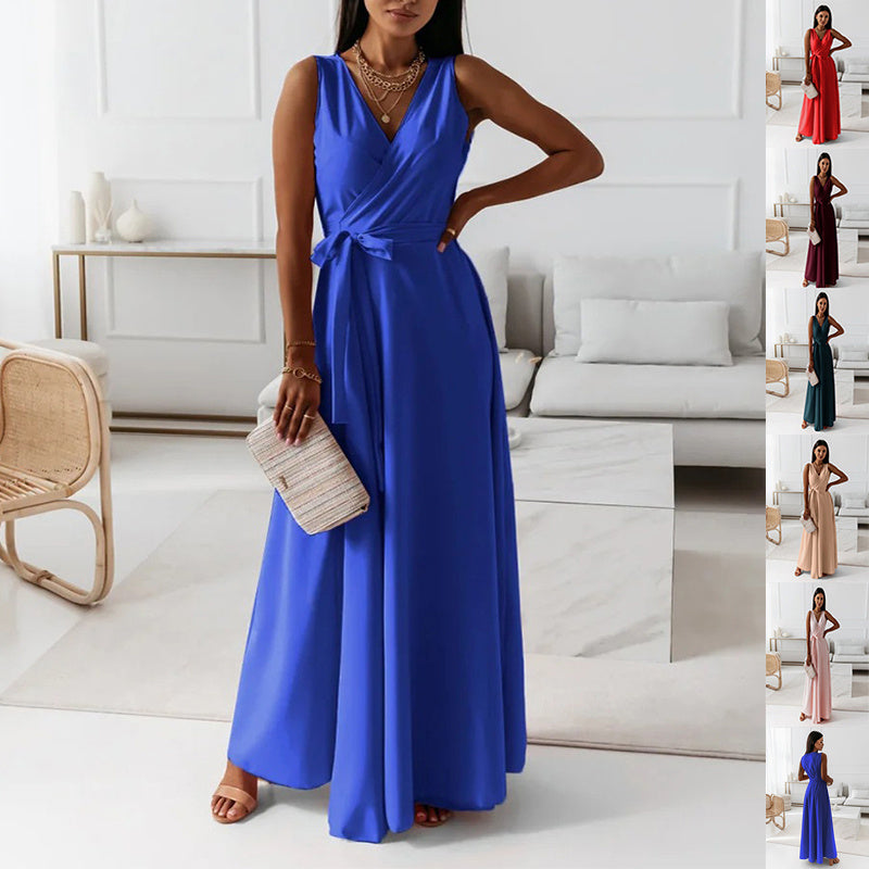 Robe "Grâce Fluide" - Maxi & Sans Manches