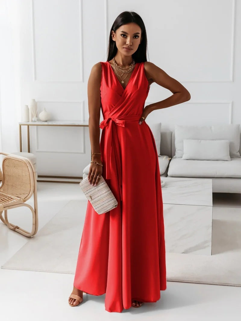 Robe "Grâce Fluide" - Maxi & Sans Manches