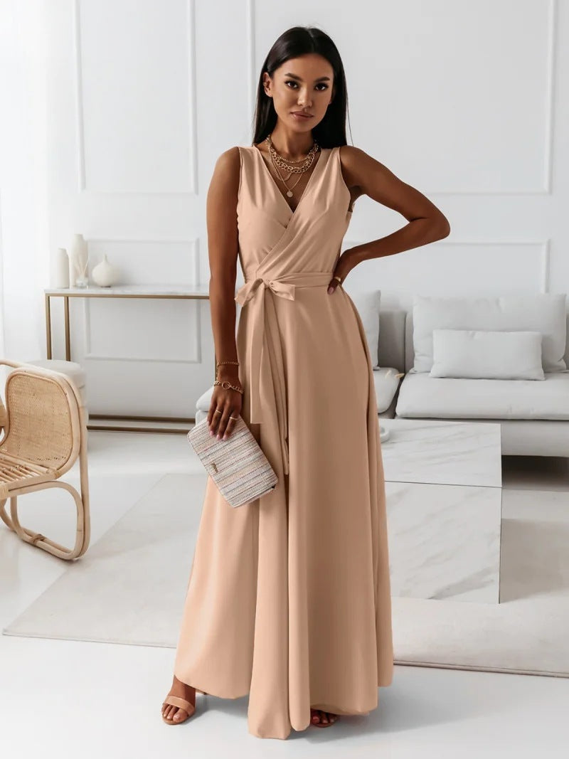 Robe "Grâce Fluide" - Maxi & Sans Manches
