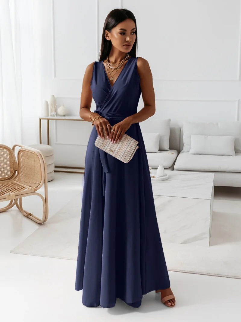 Robe "Grâce Fluide" - Maxi & Sans Manches