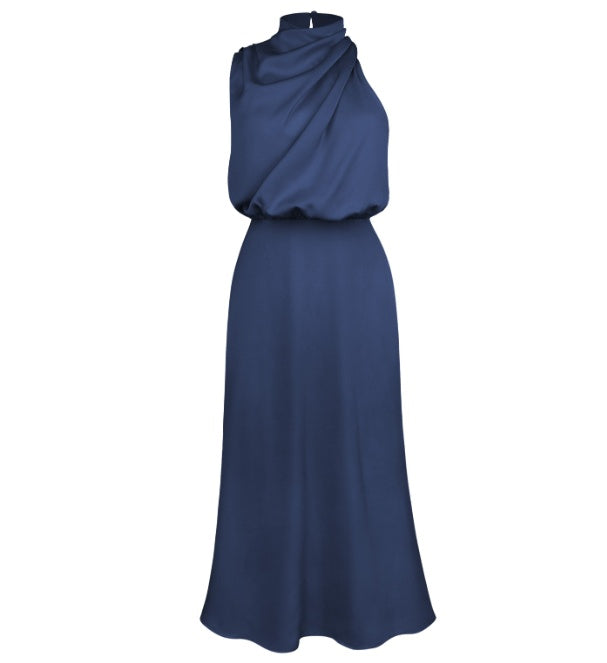 Robe "Harmonie Chic" - Col Montant & Fluide