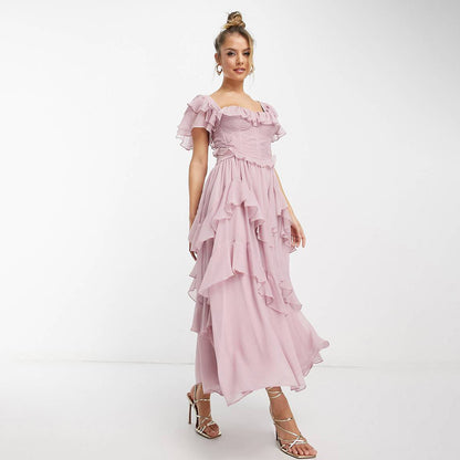 Robe Longue d’Été Dos Nu – Élégance Légère