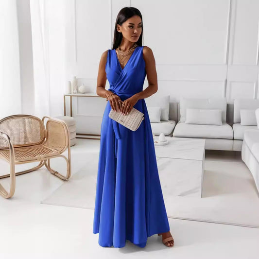 Robe "Grâce Fluide" - Maxi & Sans Manches