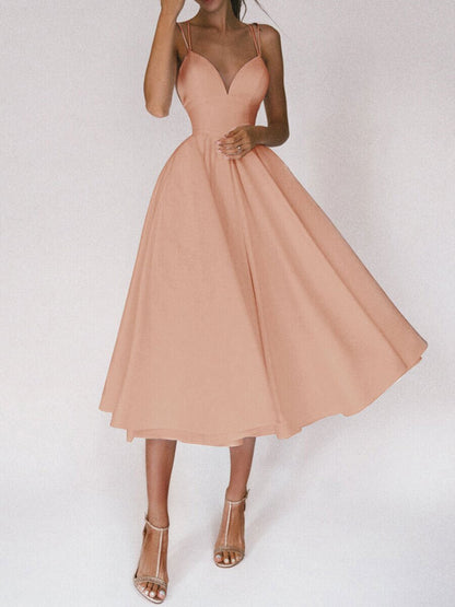 Robe "Charme Croisé" - Col V & Dos Nu