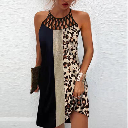 Robe d’Été Femme – Imprimé Tendance et Dos Nu