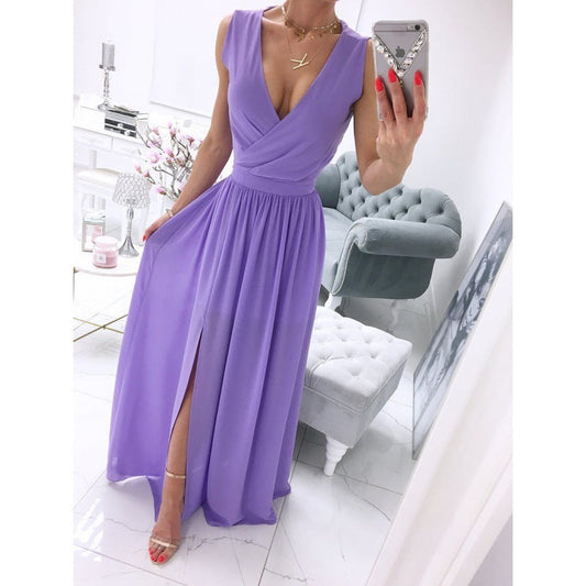 Robe "Grâce Estivale" - Maxi & Fente Discrète
